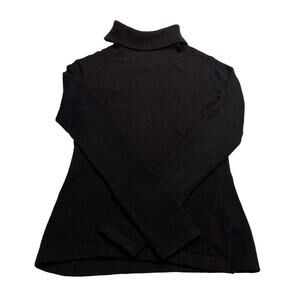 BCBGMAXAZRIA Black Long Sleeve Turtleneck Sweater Size Small